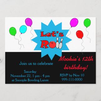 Benutzerdefinierte Bowling-Aufforderung - Vorlage 