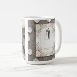 Benutzerdefinierte Braut-und Bräutigam-Illustratio Kaffeetasse
