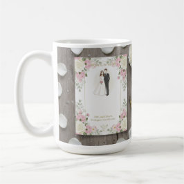 Benutzerdefinierte Braut-und Bräutigam-Illustratio Kaffeetasse