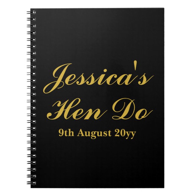 Benutzerdefinierte Briefe an das Bride Hen Do Trip Notizblock (Vorderseite)