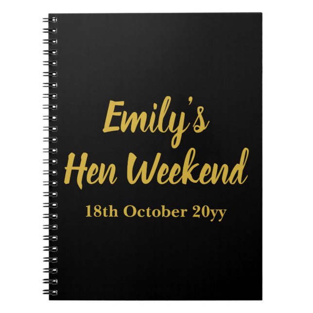 Benutzerdefinierte Briefe an die Bride Hen Do Week Notizblock (Vorderseite)