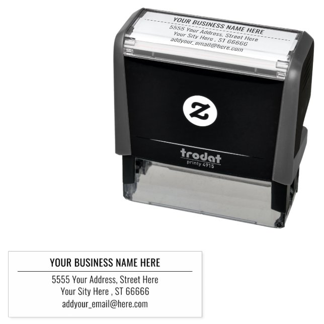 Benutzerdefinierte Briefmarke Adresse E-Mail-Adres Permastempel (Beispiel)