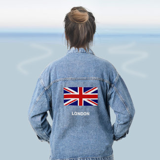 Benutzerdefinierte britische Flagge Jeansjacke