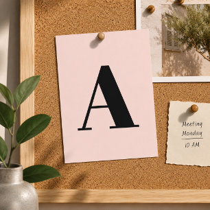 Benutzerdefinierte Buchstaben-Postkarte   Rosa Anf Postkarte