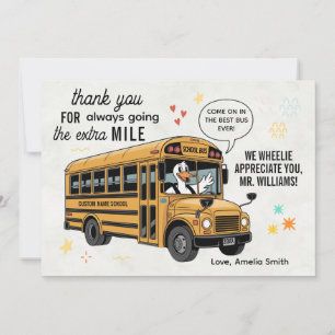 Benutzerdefinierte Busfahrer-Schul-Appreciation Ex Dankeskarte