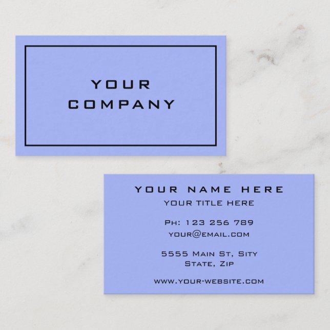 Benutzerdefinierte Business Card - blaue Farbe - P Visitenkarte (Vorne/Hinten)