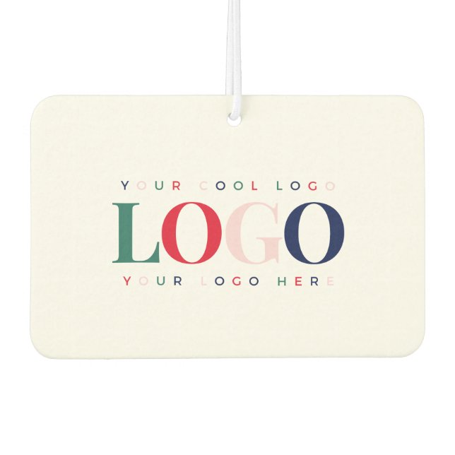 Benutzerdefinierte Business Company Rectangle Logo Autolufterfrischer (Vorderseite)