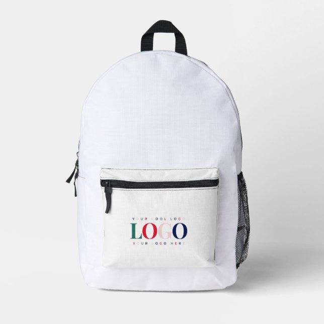 Benutzerdefinierte Business Company Rectangle Logo Bedruckter Rucksack (Vorderseite)