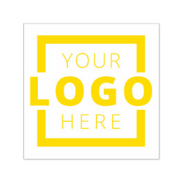 Benutzerdefinierte Business-Logo Gelbe Farbkautsch Permastempel