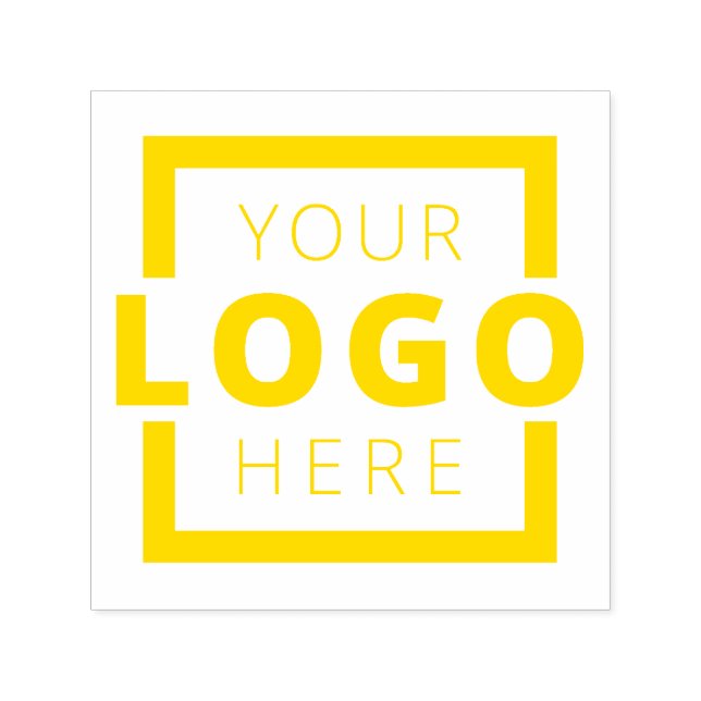 Benutzerdefinierte Business-Logo Gelbe Farbkautsch Permastempel (Design)