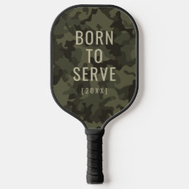 Benutzerdefinierte Camouflage Geboren zum Serviere Pickleball Schläger