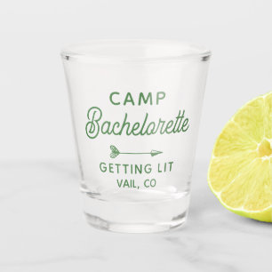 Benutzerdefinierte Camp Junggesellinnenabschied Ge Schnapsglas