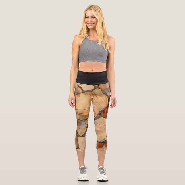 Benutzerdefinierte Capri-Leggings Capri Leggings (Vorderseite)