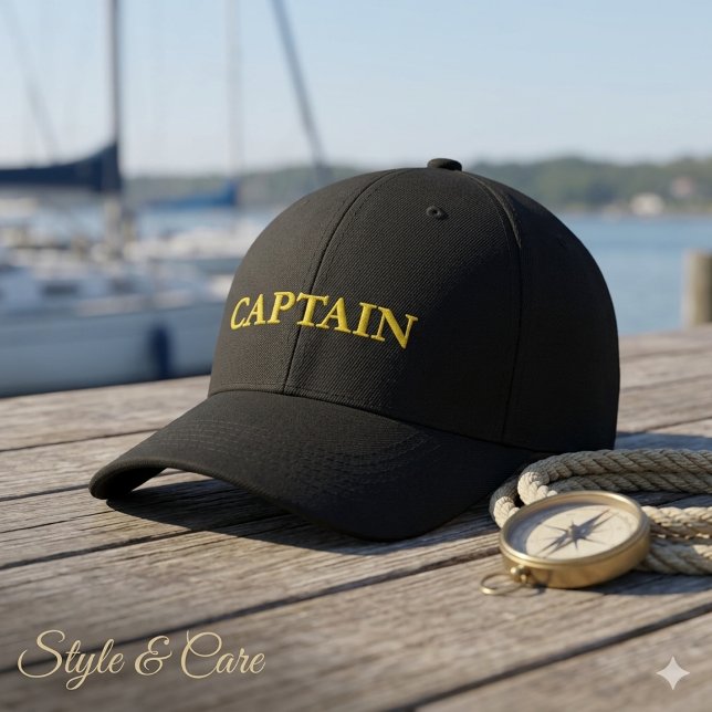 Benutzerdefinierte CAPTAIN bestickte Baseballkappe (Custom CAPTAIN Embroidered Baseball Cap)
