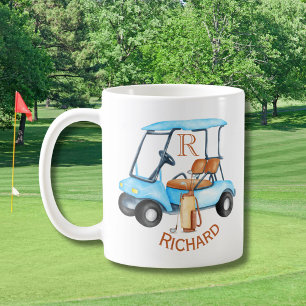Benutzerdefinierte Cart Clubs Monogramm Name Kaffeetasse