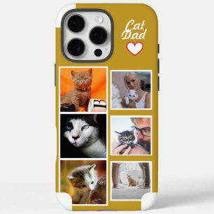 Benutzerdefinierte Cat Dad Foto-Collage-Handyhülle iPhone 16 Pro Max Hülle