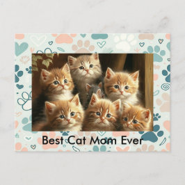 Benutzerdefinierte Cat Lover Postkarte | Paw Print
