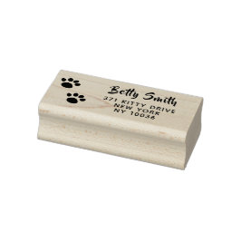 Benutzerdefinierte Cat Paw Print-Rücksendeadresse Gummistempel