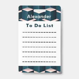 Benutzerdefinierte Checkliste für moderne blaue Ge Ausweis