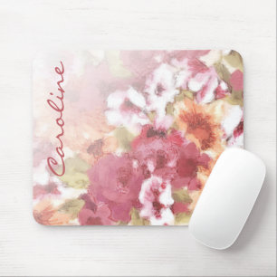 Benutzerdefinierte Chic Flowers Muster Wasserfarbe Mousepad