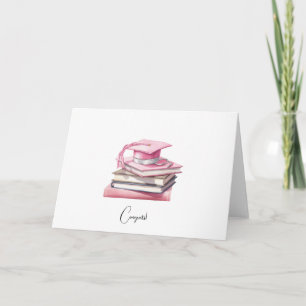 Benutzerdefinierte Chic Pink Nurse Abschluss Card Karte