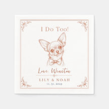 Benutzerdefinierte Chihuahua-Hochzeitsskizze Mini