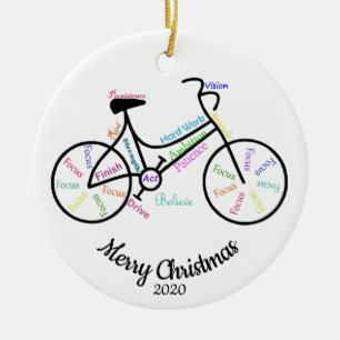 Benutzerdefinierte Christimas-Motivierend Zykluswö Keramik Ornament