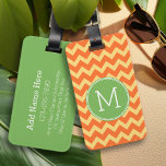 Benutzerdefinierte Citrusfarben - Monogramm des Zi Gepäckanhänger<br><div class="desc">Reisen Sie stilvoll mit diesem bunten Design und einem Bereich für Monogramme. Wenn Sie das Kunstwerk anpassen oder den Schriftart ändern möchten,  können Sie auf das Designwerkzeug klicken,  um viele Änderungen vorzunehmen.</div>