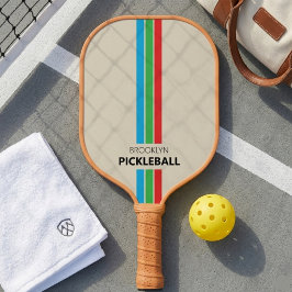 Benutzerdefinierte City Retro Streifen Pickleball Schläger
