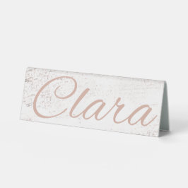 Benutzerdefinierte Clara-Schriftzug-Anzeige für Fe Tischaufsteller