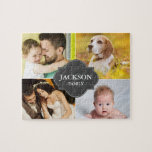 Benutzerdefinierte Collage Fotos Familienname Mult<br><div class="desc">Erstellen Sie ein personalisiertes Geschenk mit unserem Custom Collage Fotos Family Name Multi Pictures Jigsaw Puzzle. Dieses anpassbare Puzzle ermöglicht es Ihnen, hochgeschätzte Fotos der Familie zu präsentieren, sodass es für jeden Anlass eine lustige und sinnvolle Gabe ist. Passen Sie dieses Rätsel an, indem Sie alle Fotos ändern und den...</div>