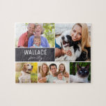 Benutzerdefinierte Collage-Fotos mit Familiennamen<br><div class="desc">Überraschen Sie Ihre Lieben mit einem personalisierten Puzzle, in dem sich die Erinnerungen ihrer Familie präsentieren. Dieses Puzzle erlaubt es Ihnen, eine Collage aus Fotos der Familie zu erstellen und sogar mit Ihrem Familiennamen zu personalisieren. Es ist ein einzigartiges und nachdenkliches Geschenk, das jeder genießen kann. Das Puzzle individuell zu...</div>