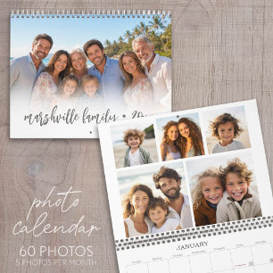 Benutzerdefinierte Collage Moderne Familie - 5 pro Kalender