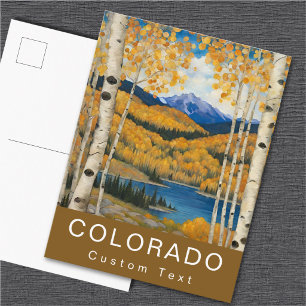 Benutzerdefinierte Colorado-Aspen-Berge Herbst Postkarte