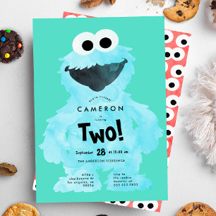 Benutzerdefinierte COOKIE MONSTER Sesamstraße Gebu Einladung