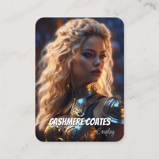 Benutzerdefinierte Coscards | Minimalistische Cosp Visitenkarte (Vorderseite)