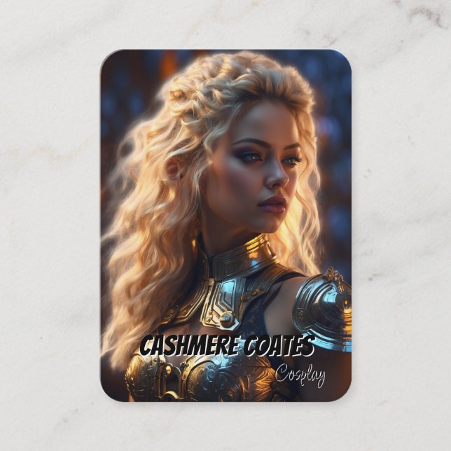 Benutzerdefinierte Coscards | Minimalistische Cosp Visitenkarte (Vorderseite)