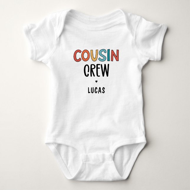 Benutzerdefinierte Cousin-Crew für Cousin der Retr Baby Strampler (Vorderseite)