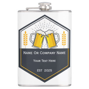 Benutzerdefinierte Craft Beer Logo-Flasche Flachmann