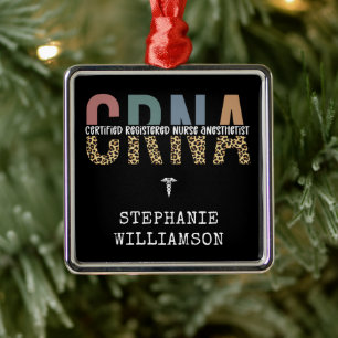 Benutzerdefinierte CRNA Certified Registered Nurse Ornament Aus Metall