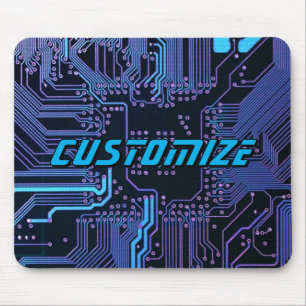 Benutzerdefinierte Cyber-Blau-PCB-Schaltplatine Te Mousepad
