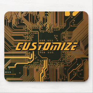 Benutzerdefinierte Cyber Orange PCB Leiterplatte T Mousepad