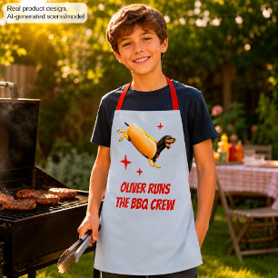 Benutzerdefinierte Dachshund BBQ Crew Lustiger Wie Schürze