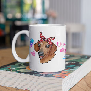 Benutzerdefinierte Dachshund Mama Süße Muttertags Kaffeetasse