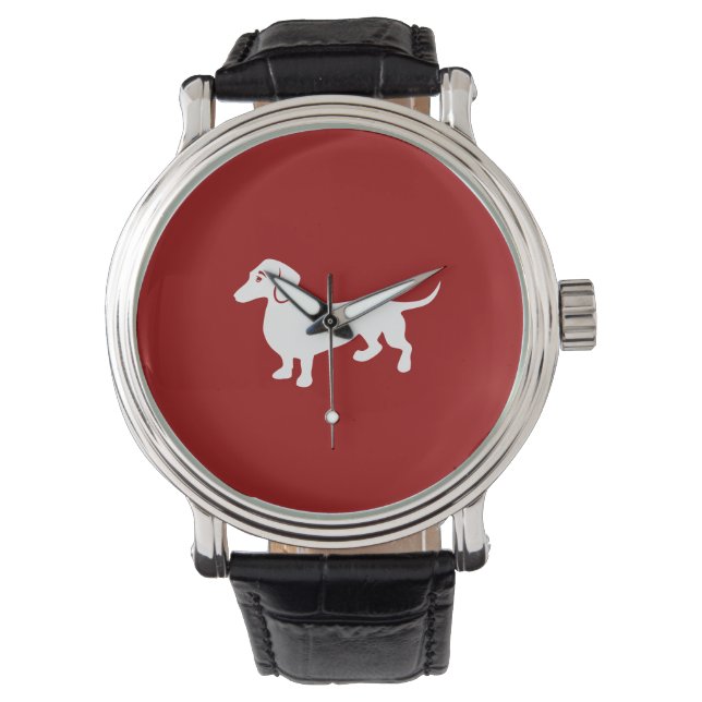 Benutzerdefinierte Dackel Armbanduhr (Vorderseite)