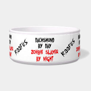 Benutzerdefinierte Dackel Dog Zombie Joke Food Bow Napf