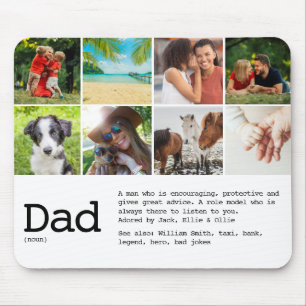Benutzerdefinierte Dad-Definition Foto-Collage Mousepad