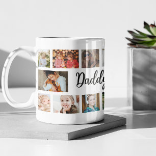 Benutzerdefinierte Daddy 18 Foto Collage Kaffeetasse