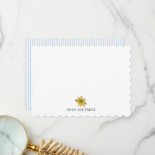 Benutzerdefinierte Daisy-Malerei Vintage Dankeskarte