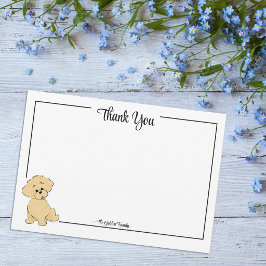 Benutzerdefinierte Dankeschön-Goldendoodle-Welpen- Dankeskarte